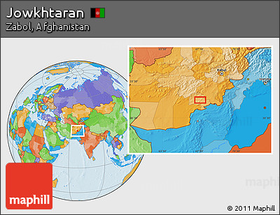 Political Location Map of Jowkhtaran
