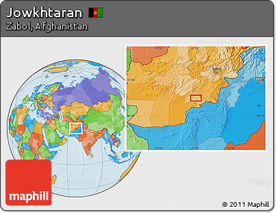 Political Location Map of Jowkhtaran