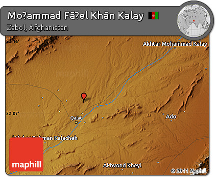 Physical Map of Moḩammad Fāẕel Khān Kalay
