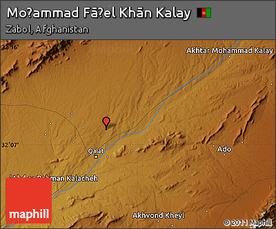 Physical Map of Moḩammad Fāẕel Khān Kalay