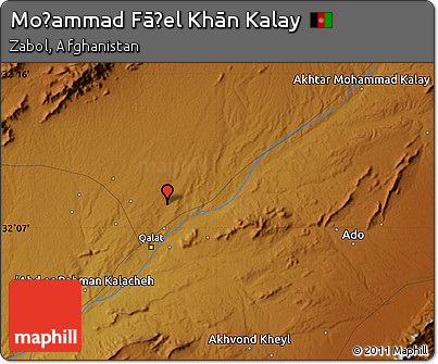 Physical Map of Moḩammad Fāẕel Khān Kalay