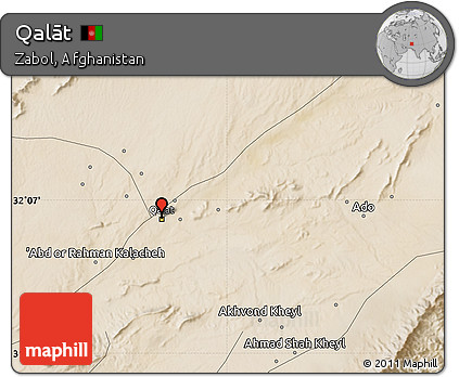 Satellite Map of Qalāt