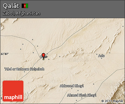 Satellite Map of Qalāt