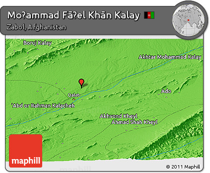 Political Panoramic Map of Moḩammad Fāẕel Khān Kalay