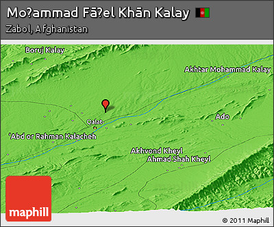 Political Panoramic Map of Moḩammad Fāẕel Khān Kalay