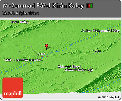Political Panoramic Map of Moḩammad Fāẕel Khān Kalay