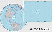Gray Location Map of the area around 32° 8' 5" N, 69° 37' 30" W