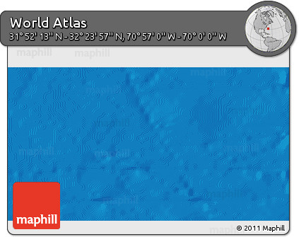 Physical 3D Map of the Area around 32° 8' 5" N, 70° 28' 29" W