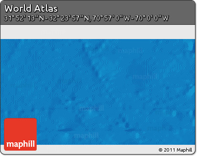 Physical 3D Map of the Area around 32° 8' 5" N, 70° 28' 29" W