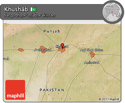 Satellite 3D Map of Khushāb