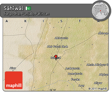 Satellite Map of Sāhīwāl