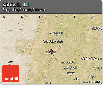 Satellite Map of Sāhīwāl