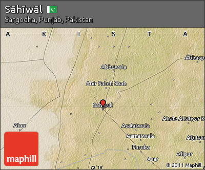 Satellite Map of Sāhīwāl