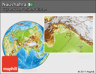 Physical Location Map of Naushahra
