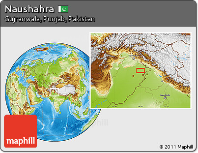 Physical Location Map of Naushahra