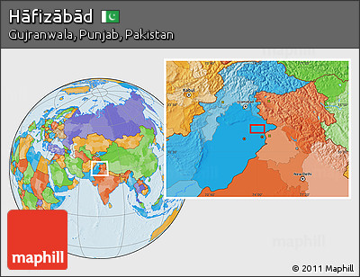 Political Location Map of Hāfizābād