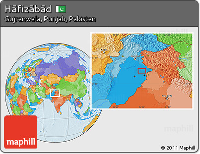 Political Location Map of Hāfizābād