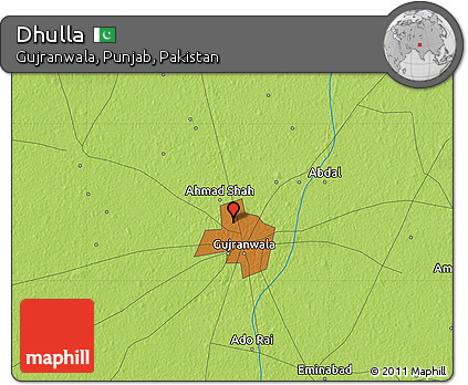 Physical Map of Dhulla