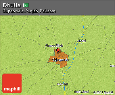 Physical Map of Dhulla