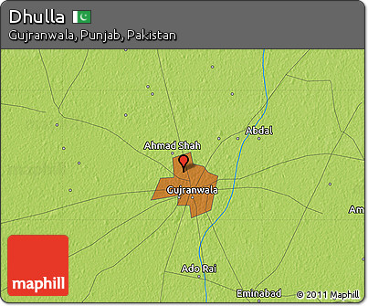 Physical Map of Dhulla