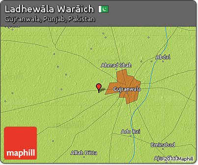 Physical Map of Ladhewāla Warāich