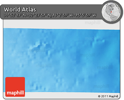 Physical 3D Map of the Area around 32° 8' 5" N, 75° 34' 29" W
