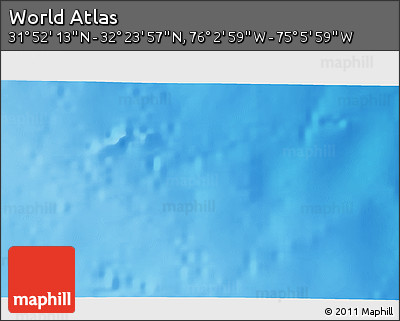 Physical 3D Map of the Area around 32° 8' 5" N, 75° 34' 29" W