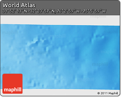 Physical 3D Map of the Area around 32° 8' 5" N, 75° 34' 29" W