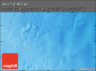 Physical Map of the Area around 32° 8' 5" N, 75° 34' 29" W