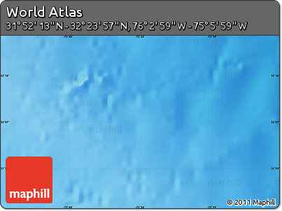 Physical Map of the Area around 32° 8' 5" N, 75° 34' 29" W