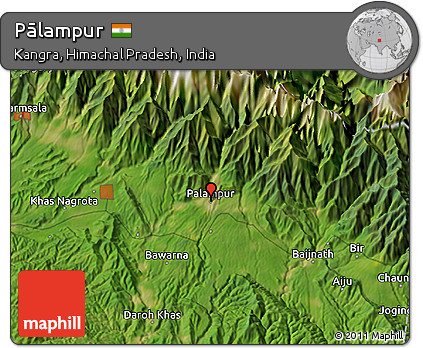 Satellite 3D Map of Pālampur