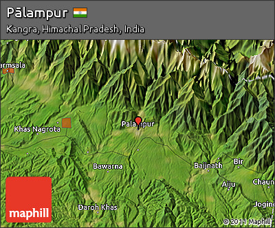Satellite 3D Map of Pālampur