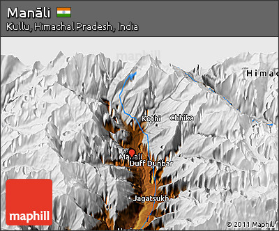 Physical 3D Map of Manāli