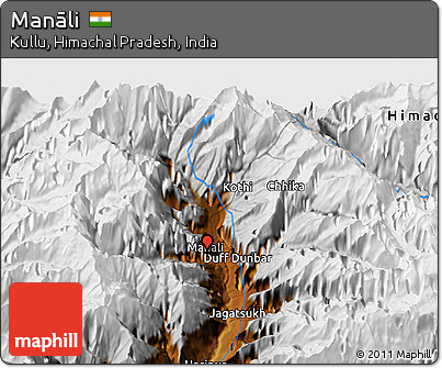 Physical 3D Map of Manāli