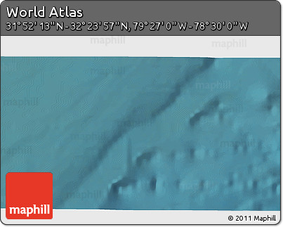 Satellite 3D Map of the Area around 32° 8' 5" N, 78° 58' 29" W