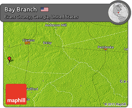 Physical 3D Map of Bay Branch