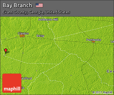 Physical 3D Map of Bay Branch