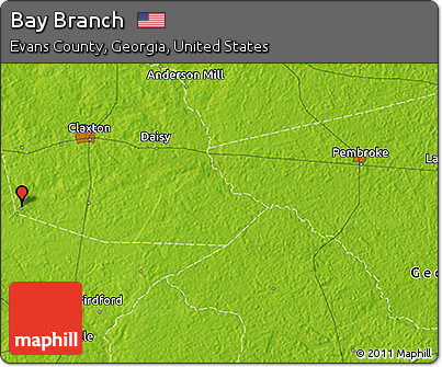 Physical 3D Map of Bay Branch