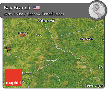 Satellite 3D Map of Bay Branch
