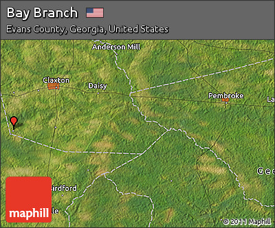 Satellite 3D Map of Bay Branch