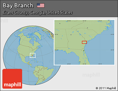 Savanna Style Location Map of Bay Branch