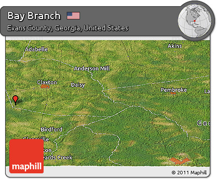 Satellite Panoramic Map of Bay Branch