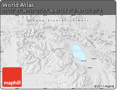 Physical Map of the Area around 32° 8' 5" N, 83° 22' 30" E