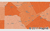 Political 3D Map of the area around 32° 8' 5" N, 83° 13' 29" W