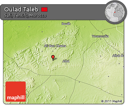 Physical 3D Map of Oulad Taleb