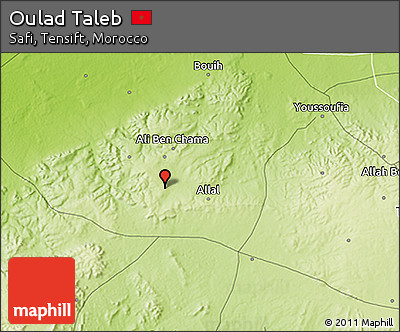 Physical 3D Map of Oulad Taleb