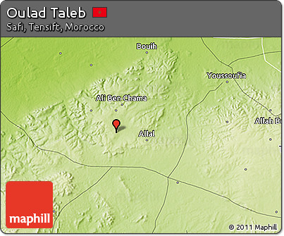 Physical 3D Map of Oulad Taleb