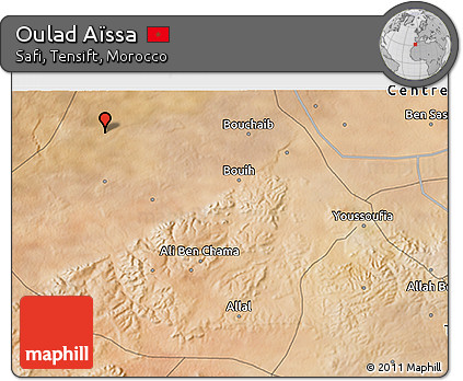 Satellite 3D Map of Oulad Aïssa