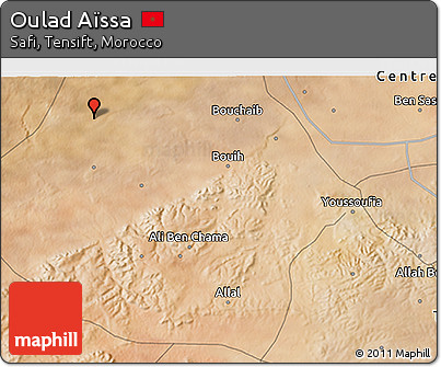 Satellite 3D Map of Oulad Aïssa