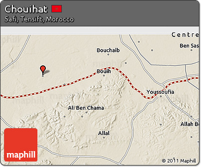 Shaded Relief 3D Map of Chouihat
